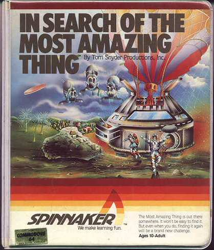 In Search of the Most Amazing Thing box art for Commodore 64
